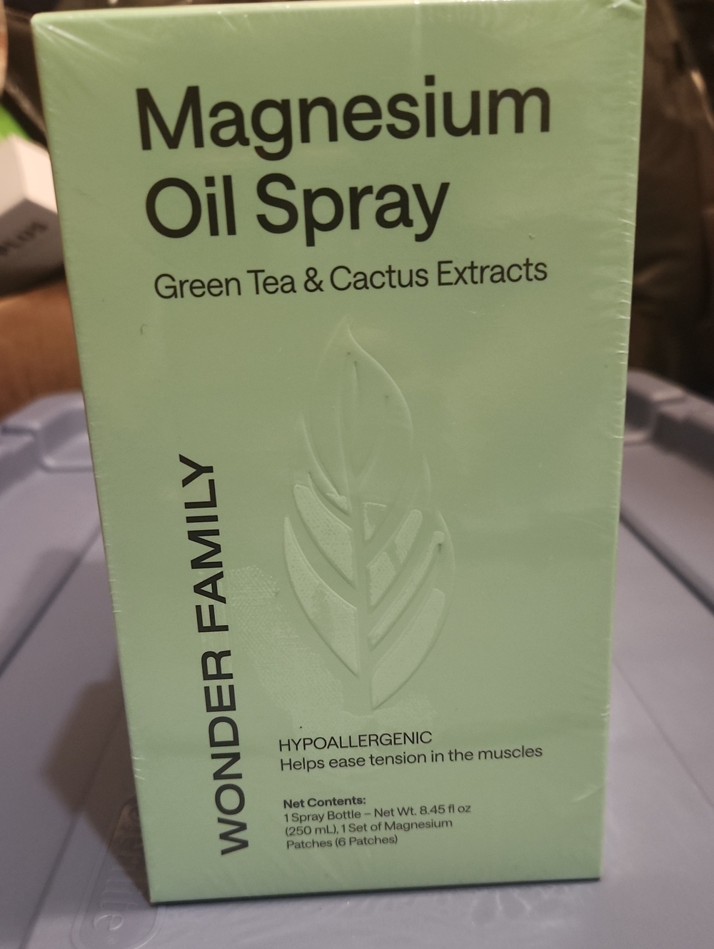 3 Boxes Of Wonder Family Magnesium Oil Spray W/ 6 Patches  (Green Tea & Cactus)